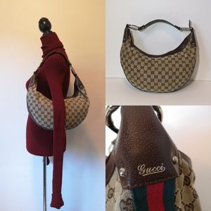 GUCCI half moon monogram shoulder bag